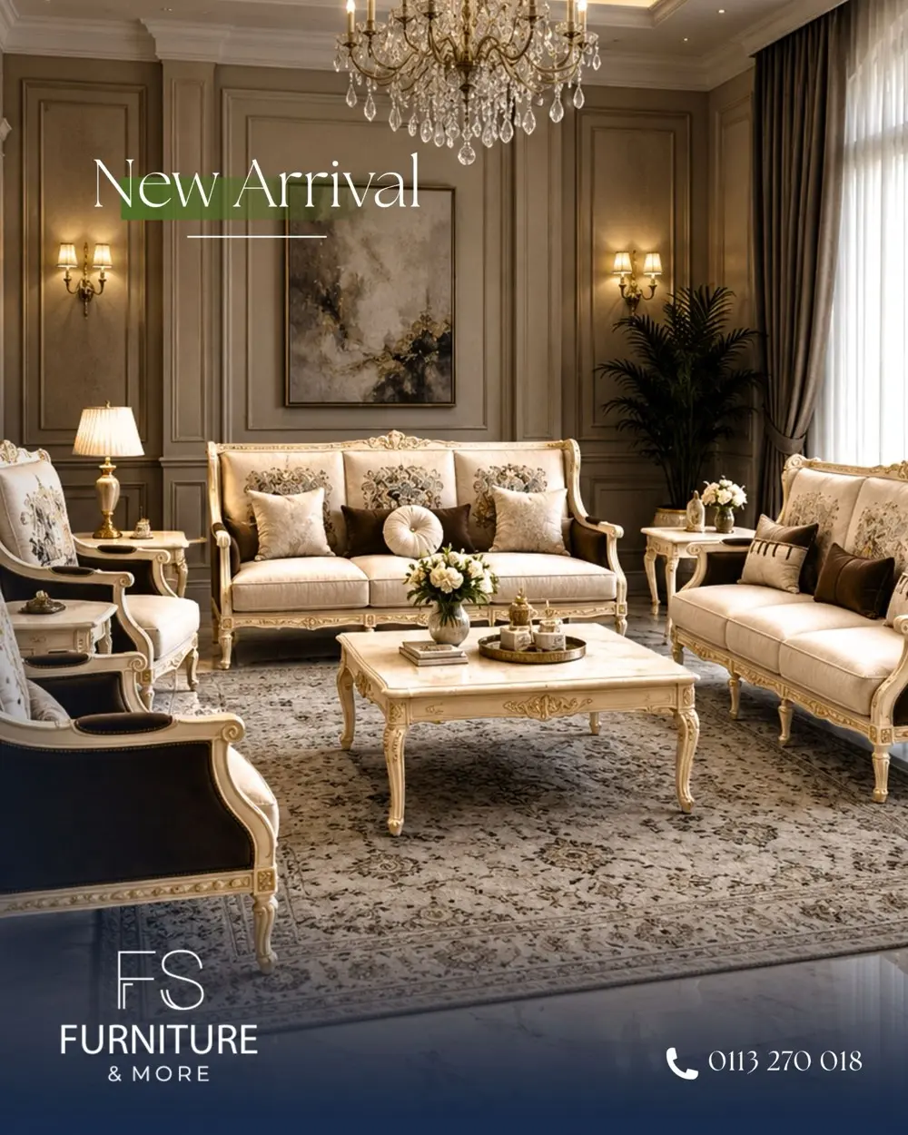 Imperial Ivory Living Set – Living room at FS Furniture & More, Nairobi