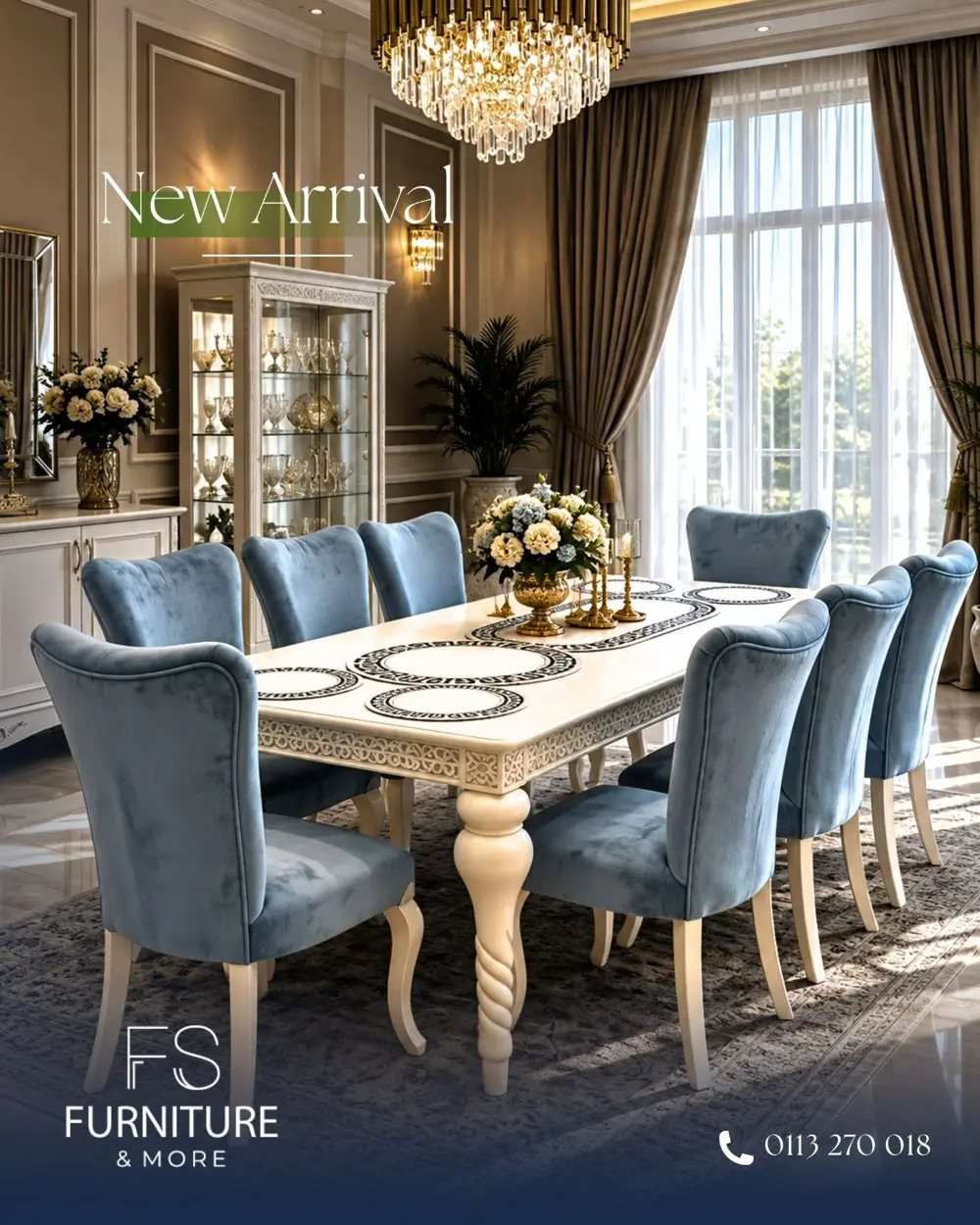 Sky Blue Dining Set – Dining at FS Furniture & More, Nairobi
