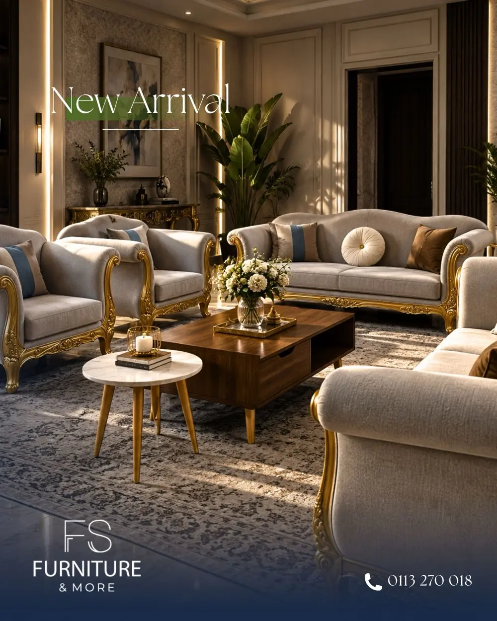 Stone & Gold Living Set – Living room at FS Furniture & More, Nairobi
