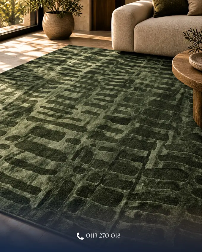 Forest Green Textured Rug – Rugs in Nairobi