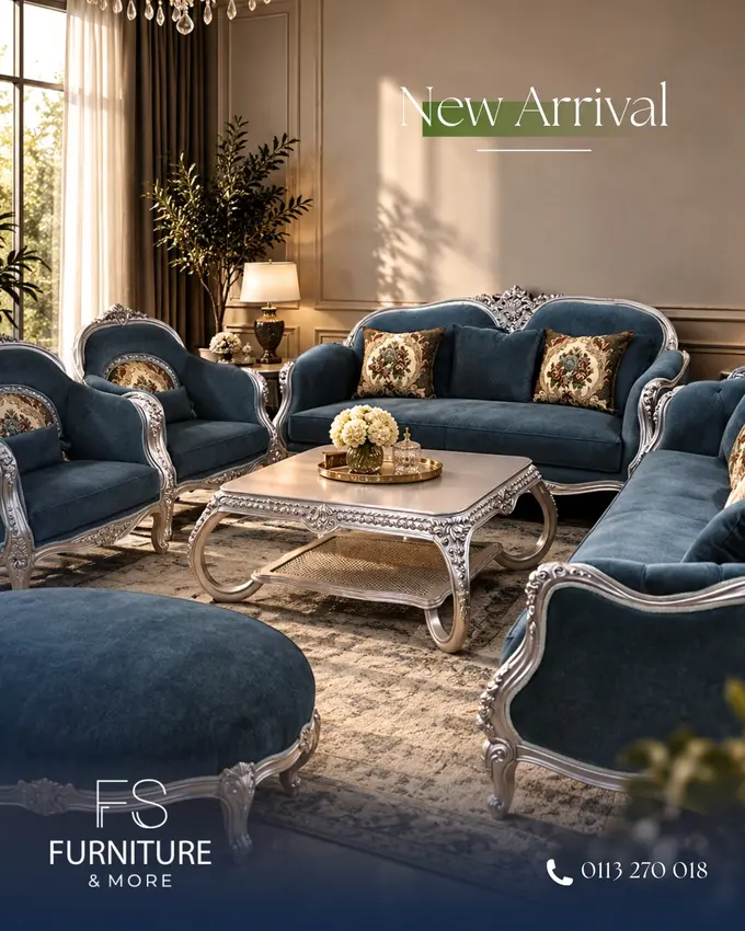 Azure Silver Living Set – Living room in Nairobi
