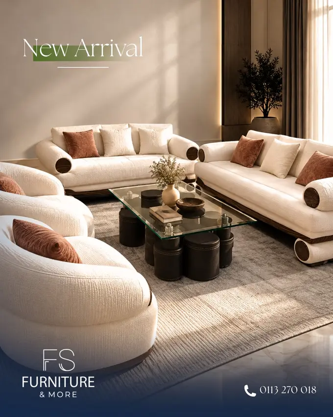Cloud Bouclé Living Set – Living room in Nairobi